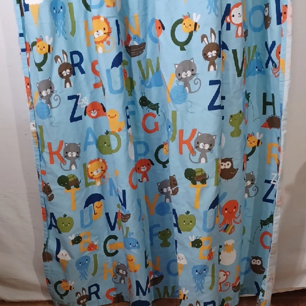 Circo Blue Alphabet Animal Shower Curtain
